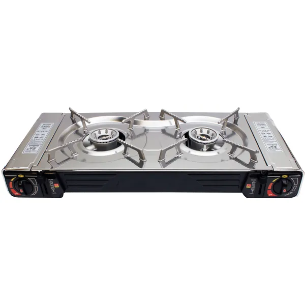 1852 Dobbelt kokeapparat grill/gass