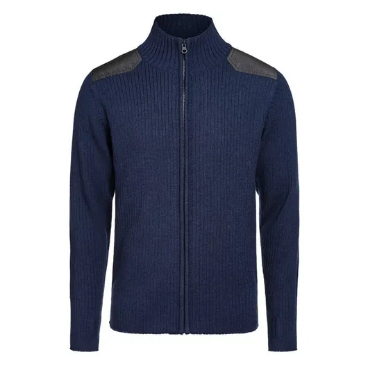Voss Ulljakke med zip Marineblå